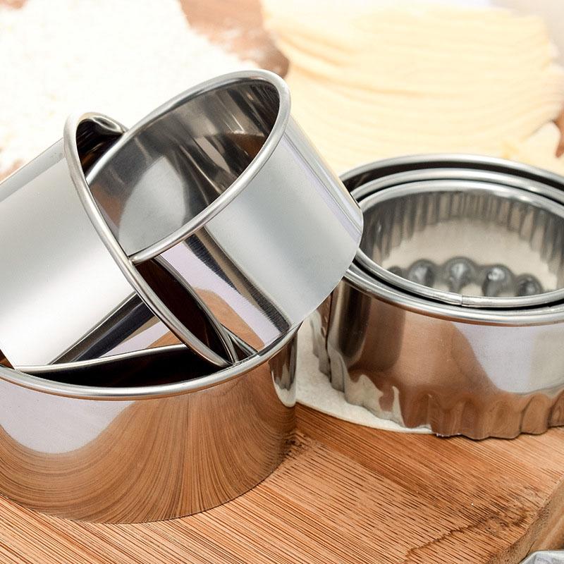 Bộ 3 Khuôn Làm Bánh Xếp Hình Hoa Bằng Thép Không Gỉ