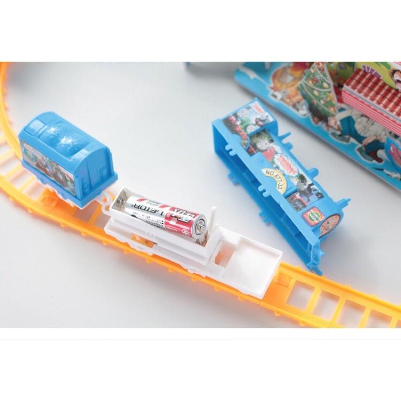 Đồ chơi trẻ em lắp ráp mô hình đoàn tàu - Đồ chơi cho bé đường ray tàu hoả Thomas 3 toa