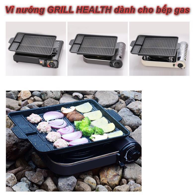 Vỉ nướng GRILL HEALTH dành cho bếp gas - Home and Garden