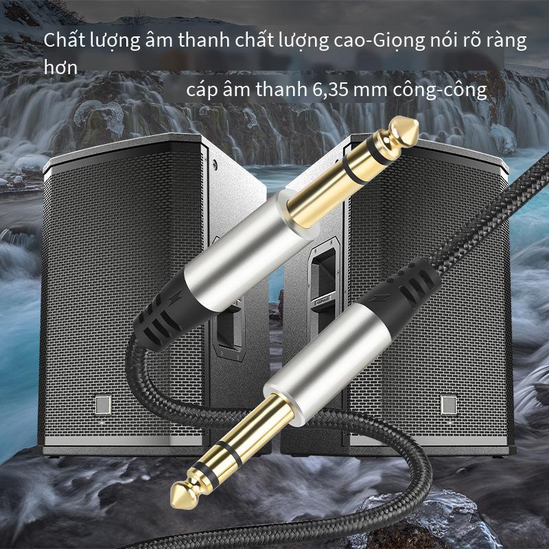 Đảm bảo chất lượng Cáp âm thanh hai lõi lớn 6,5mm công cộng bộ trộn âm thanh khuếch đại công suất micrô tùy chỉnh cáp 6,35mm