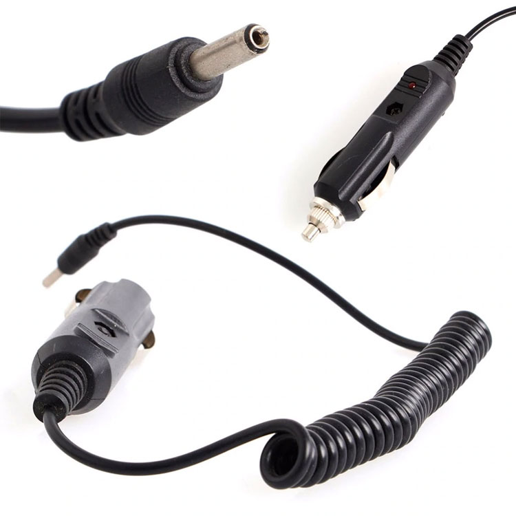 Dây nguồn ôtô xe máy 12V 24V đuôi đực jack DC 5.5 x2.1mm 1.5 mét dây xoắn ruột gà