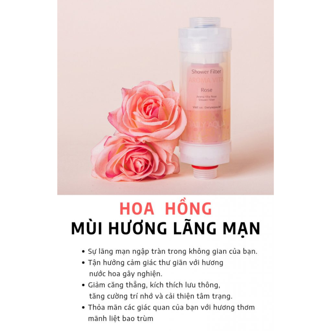 Lõi Lọc Nước Vòi Hoa Sen Vitamin C Daily Aqua - Hương Hoa Hồng