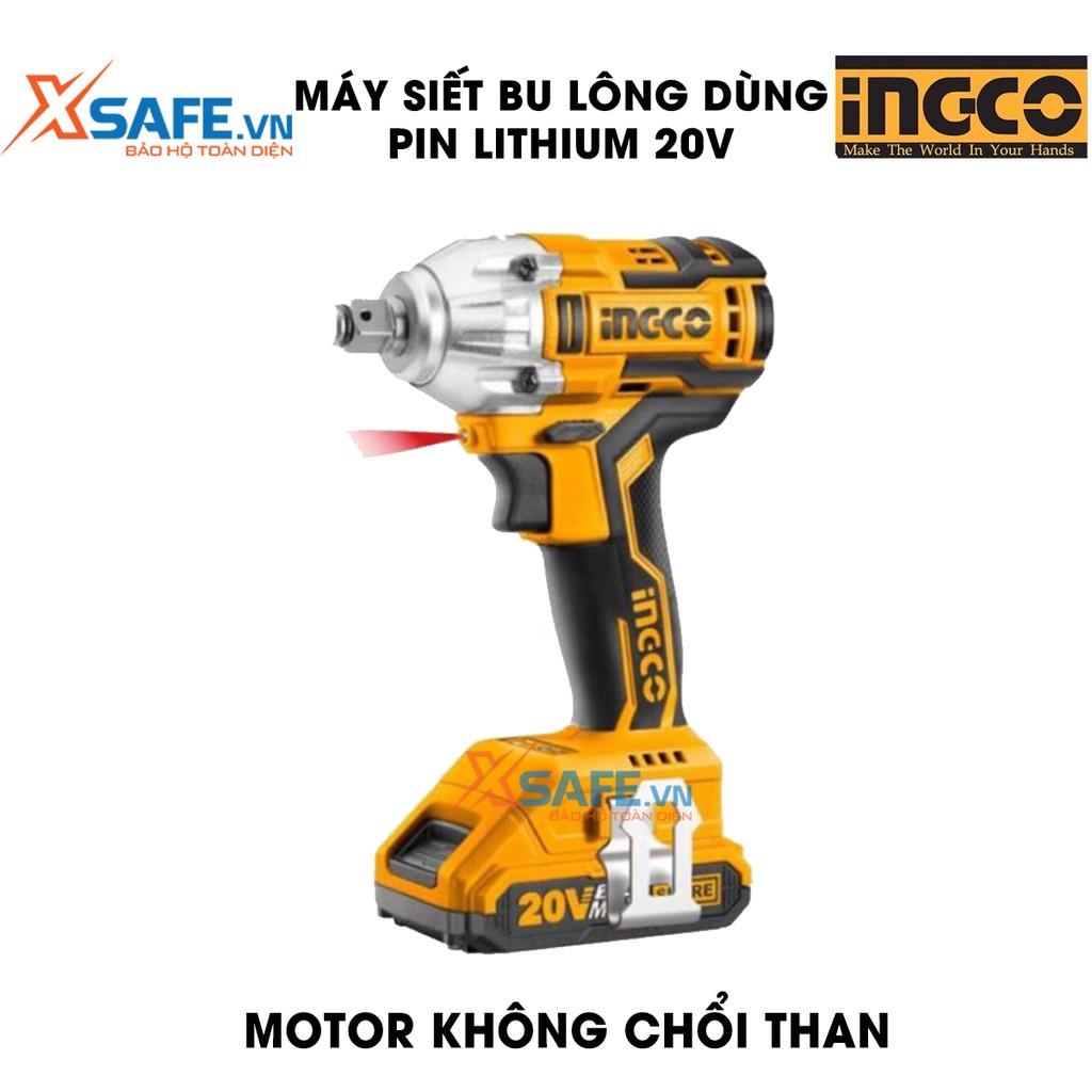 Máy Siết Bulong dùng Pin Lithium 20V INGCO CIWLI2001 tặng kèm 2 pin và 1 sạc nhanh trong một giờ