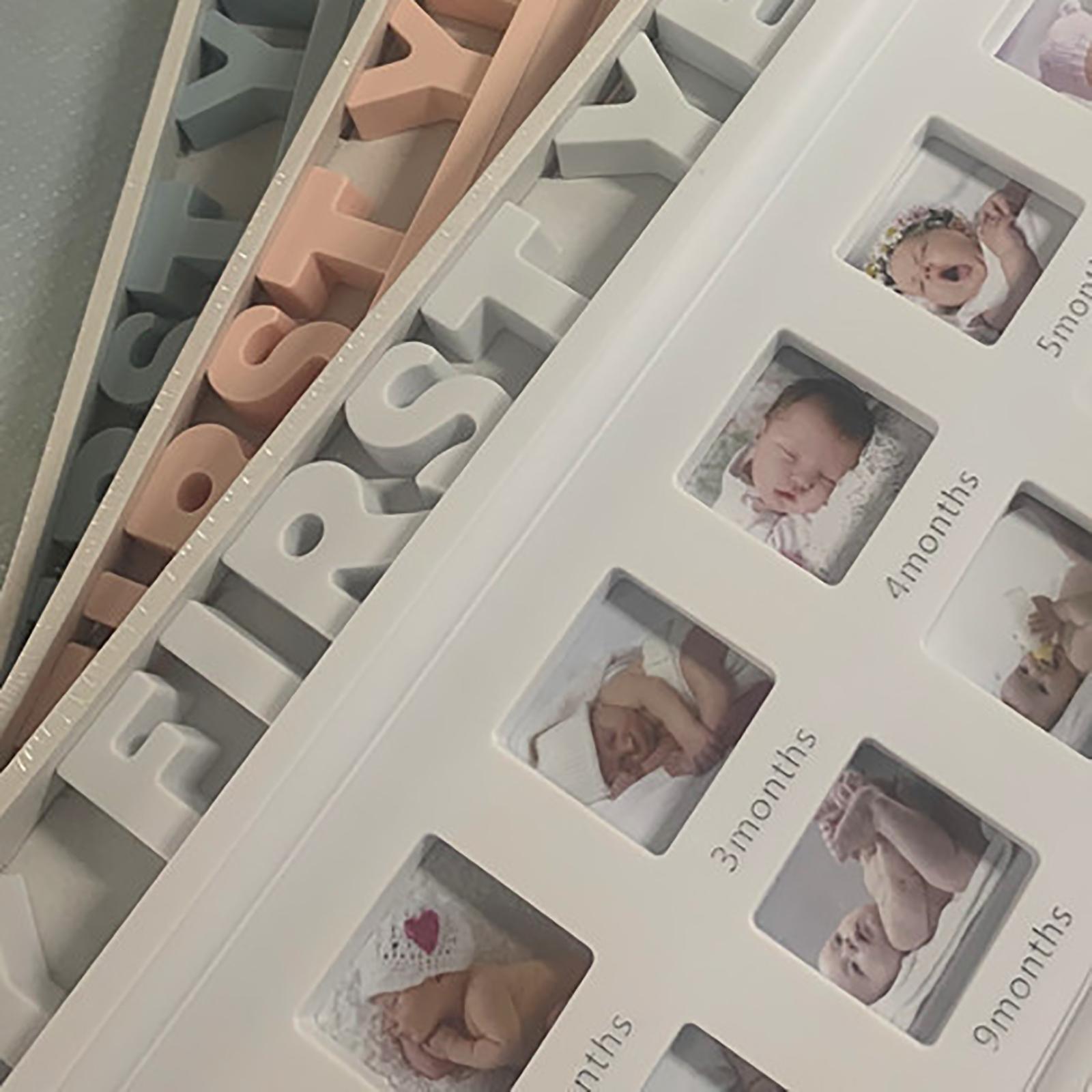 Baby's First Year Picture Photo Frame DIY Keepsake Newborn Baby Shower Gift
