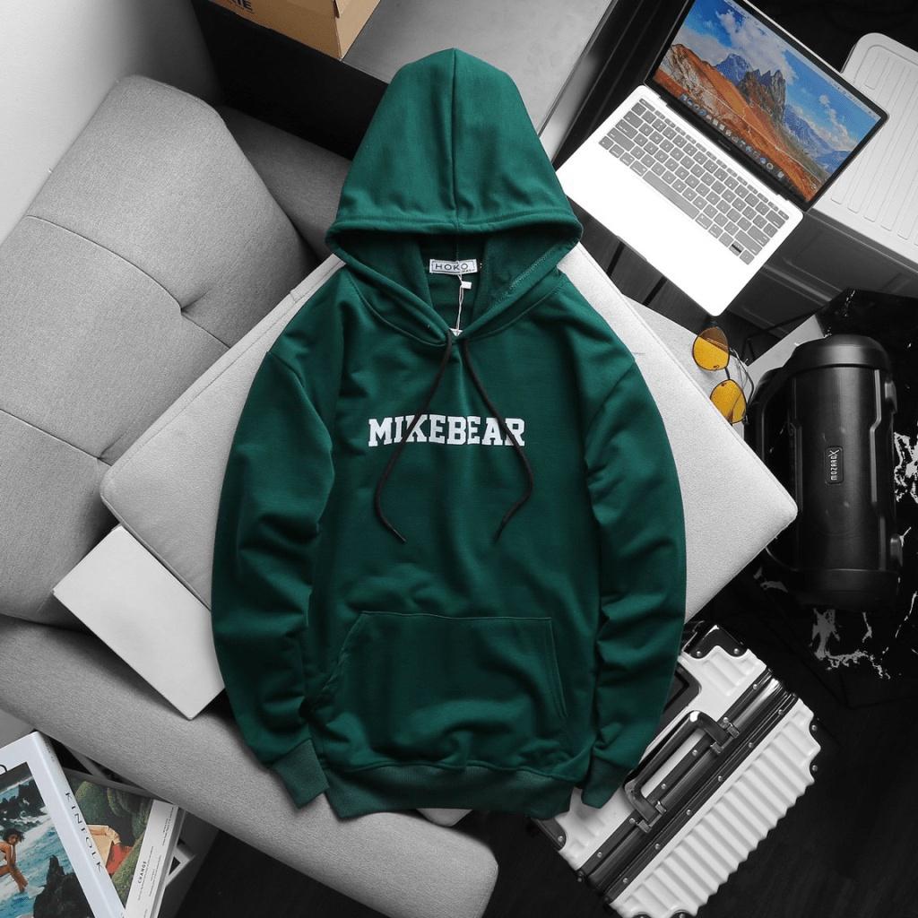 ÁO KHOÁC NỈ HOODIE IN HÌNH GẤU CÓ NÓN TAY DÀY CHUN CHẤT VẢI NỈ DA CÁ - HÀNG XỊN XÒ