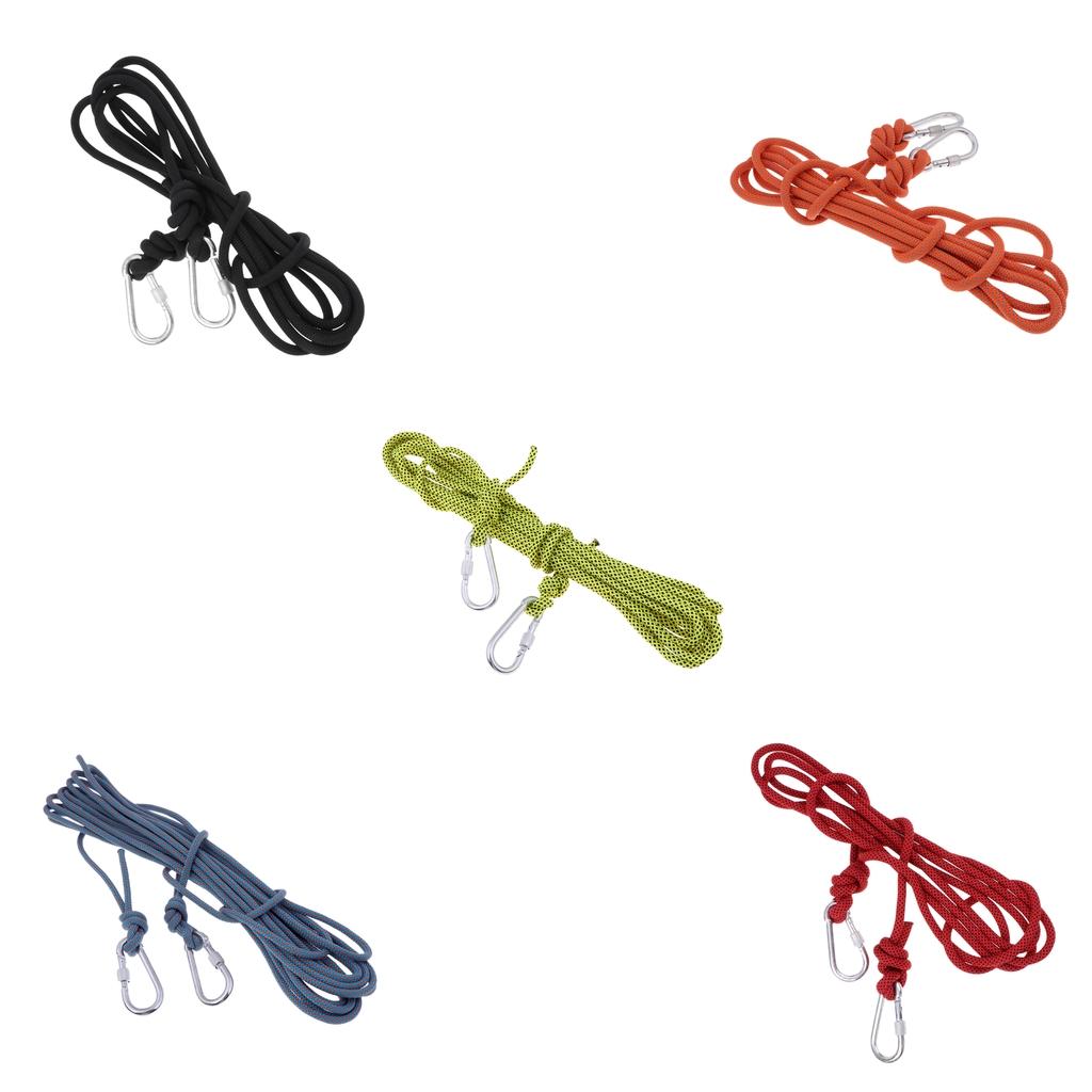 6mmx10m Climbing Auxiliary Rope Static Sling Fall Protection Safety Orange