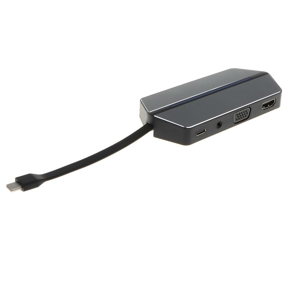 8 In 1 Type C USB Hub USB-C To USB 3.0/ VGA/ Type C HDMI Adapter