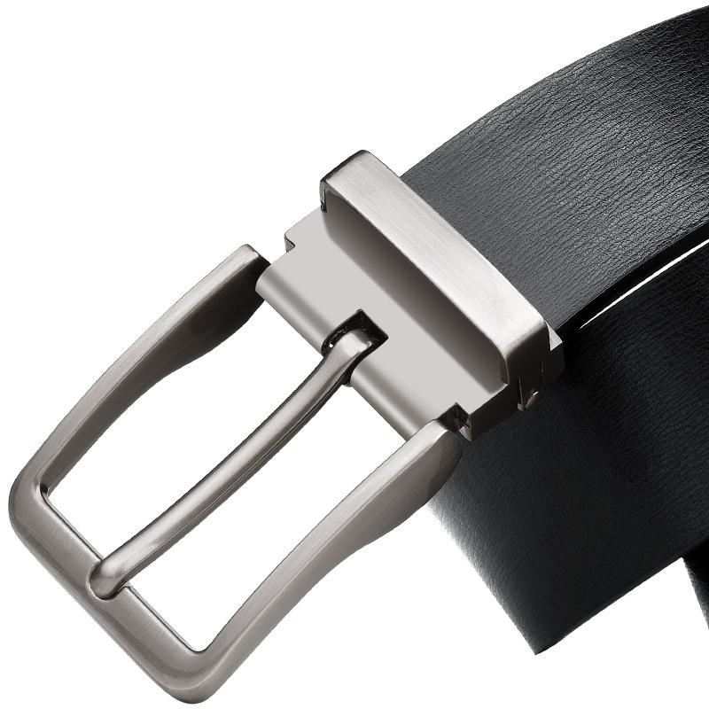 Belt Men's Leather Pin Buckle Belt Men's Cowhide Young Men's Pure Cowhide Formal Wear Men's Leather Belt Korean Style - Pin buckle A01