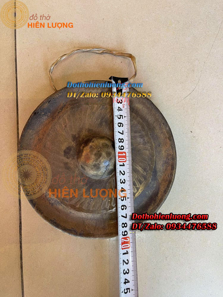 Cồng Chiêng Bằng Đồng Nguyên Chất Đường Kính 20cm Có Tặng Dùi Đi Kèm