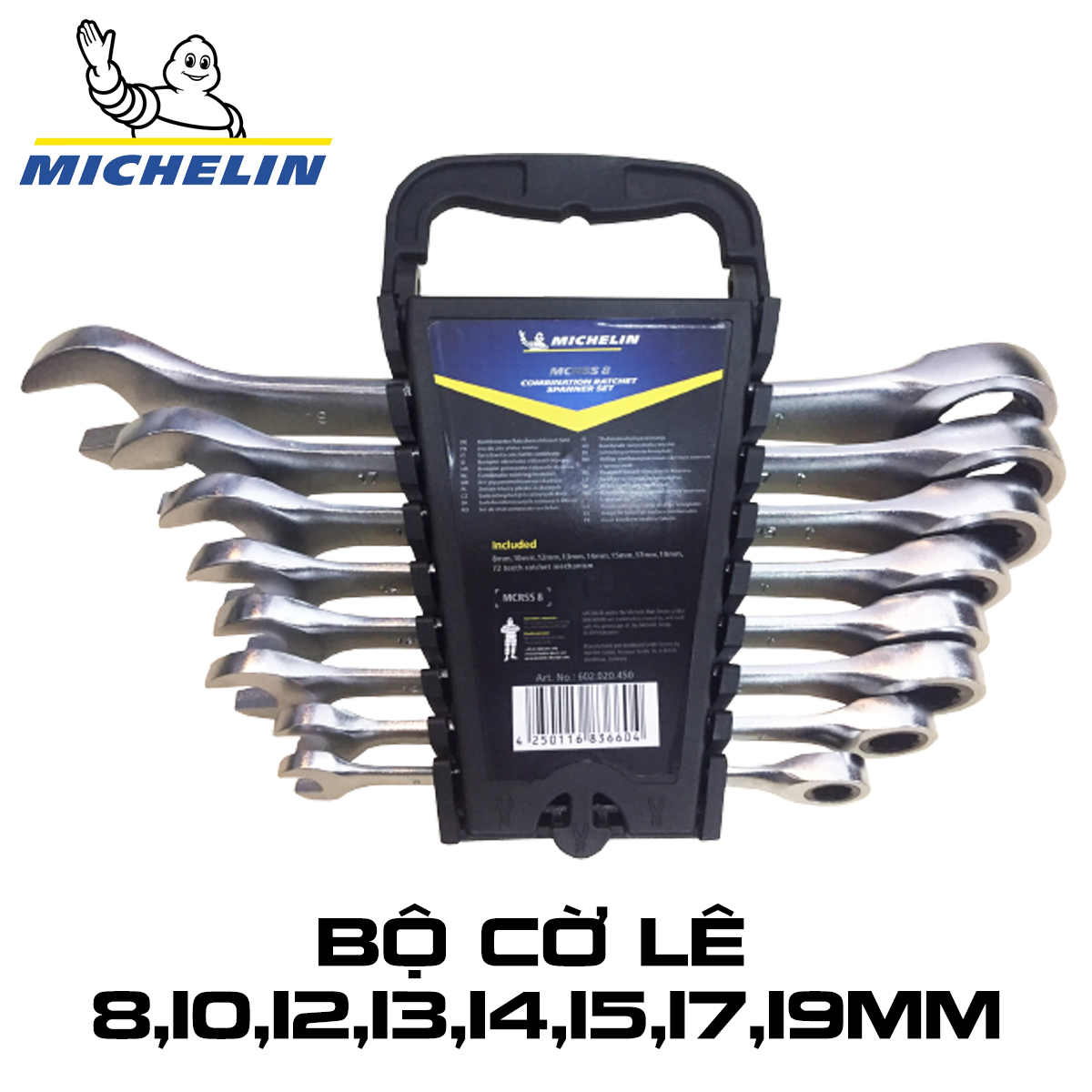 BỘ CỜ LÊ 8 CHI TIẾT MICHELIN 8,10,12,13,14,15,17,19mm ( Hàng Chính Hãng)