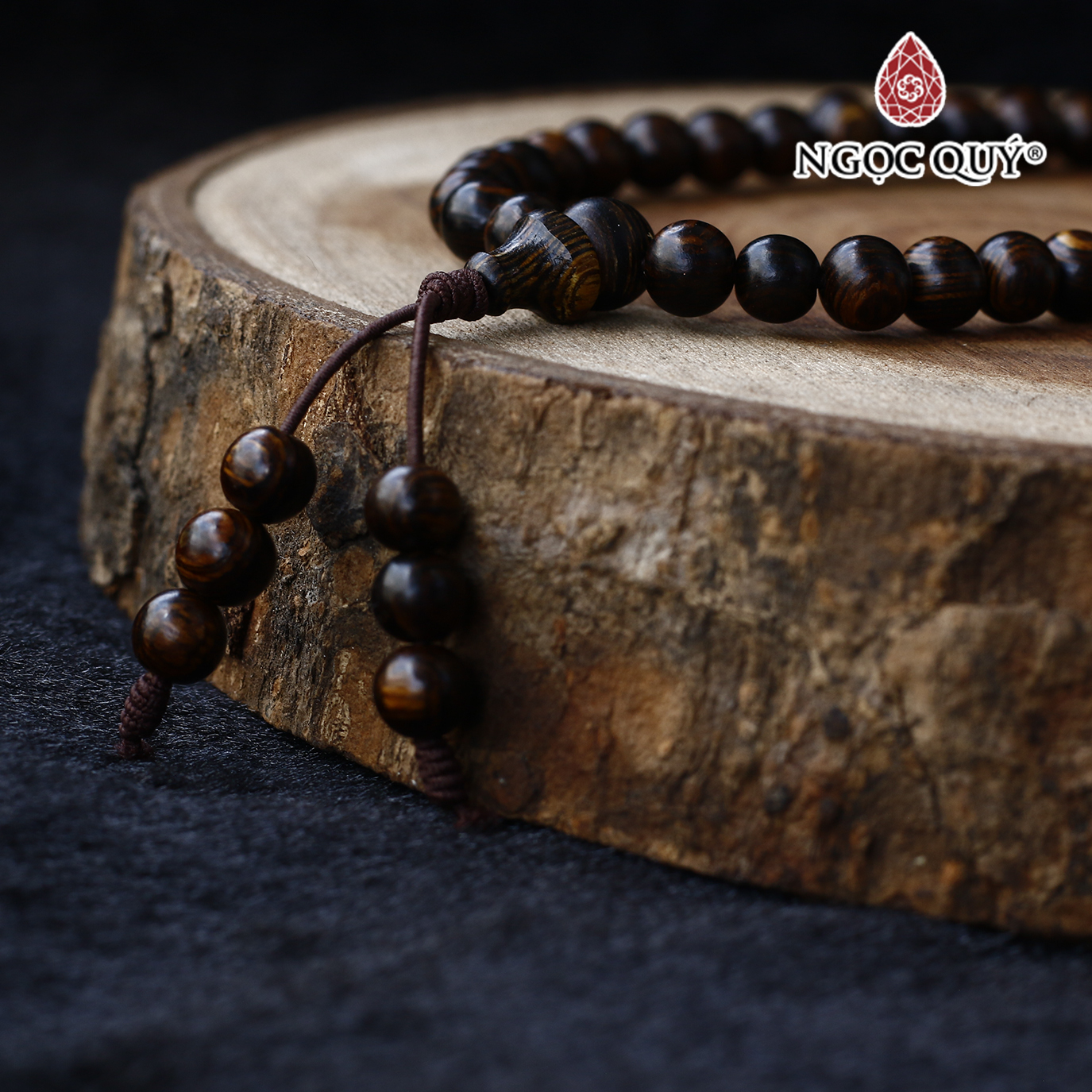 Vòng chuỗi 108 hạt trầm sánh 6mm - Ngọc Quý Gemstones