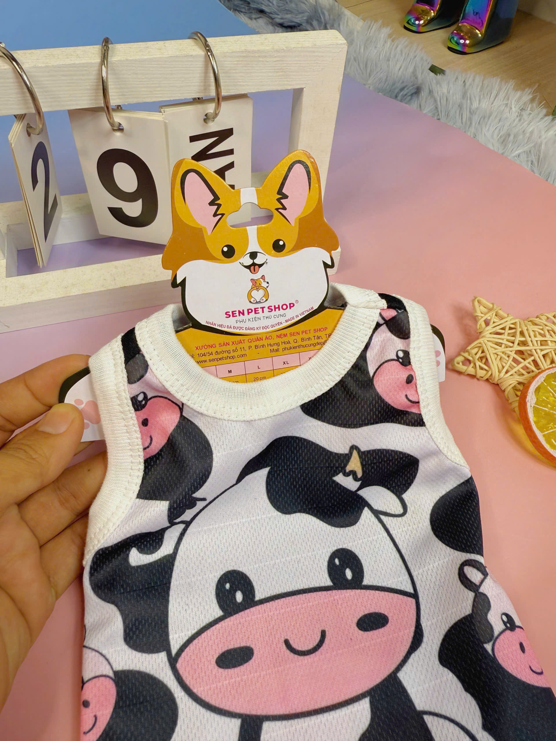 ÁO BA LỖ BÒ SỮA TỪ 0.5-15KG DÀNH CHO THÚ CƯNG CHÓ MÈO