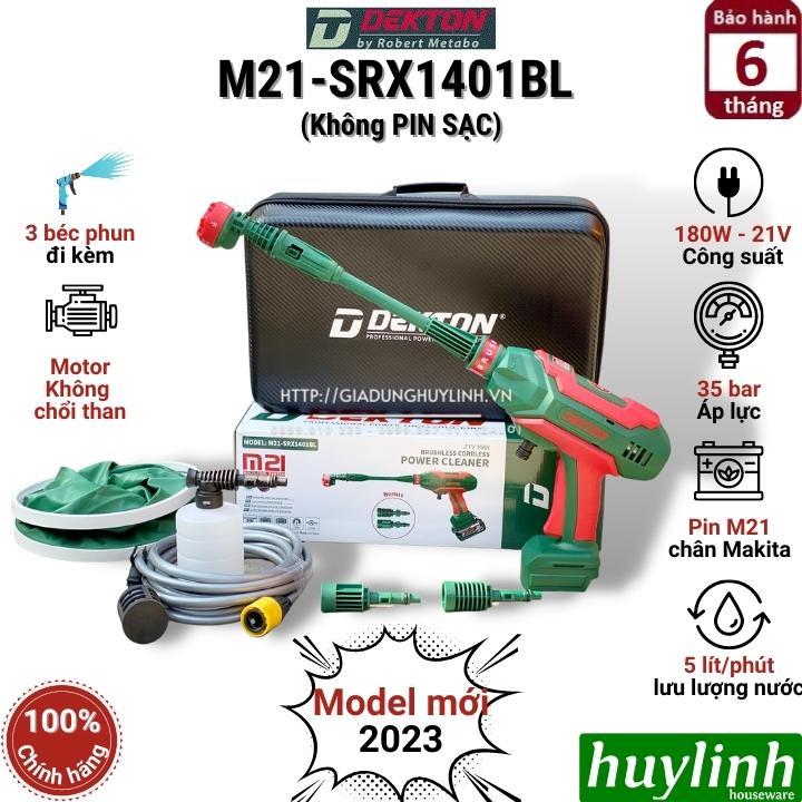 Máy xịt rửa xe dùng pin Dekton M21-SRX1401BL - Motor không chổi than