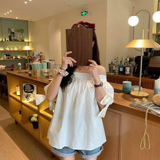 Áo trễ vai tay nơ