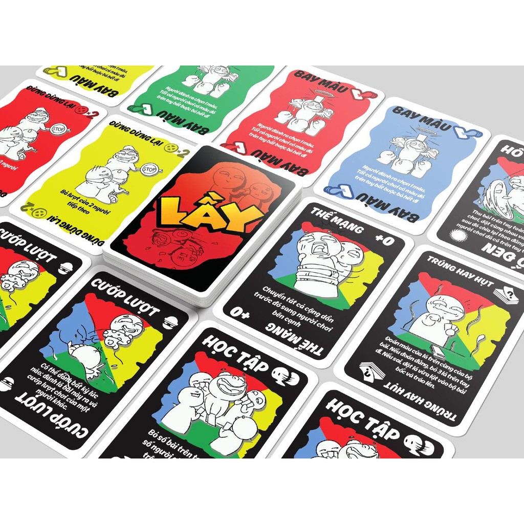 Combo thẻ bài Lầy - Lội - Lên -Party game siêu vui siêu lầy, Phiên bản mở rộng từ party game LẦY, Đồ Chơi Trẻ Em