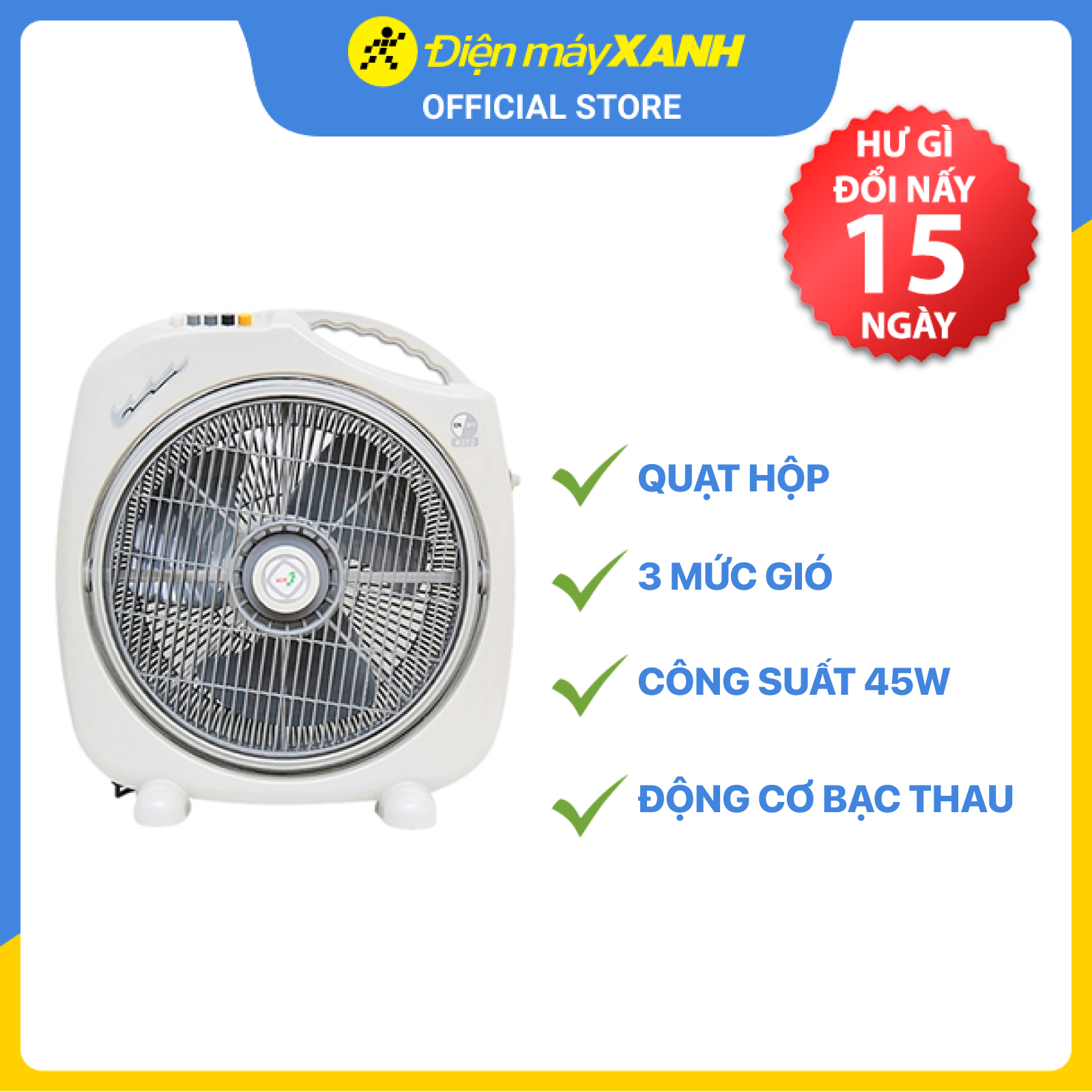 Quạt hộp Asia F16001 xám - Hàng chính hãng