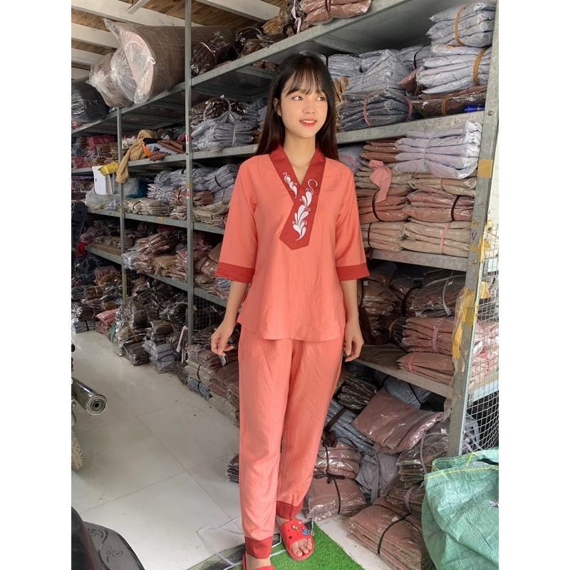 thời trang nữ, đồ lam đi chùa chất vải tơ cao cấp