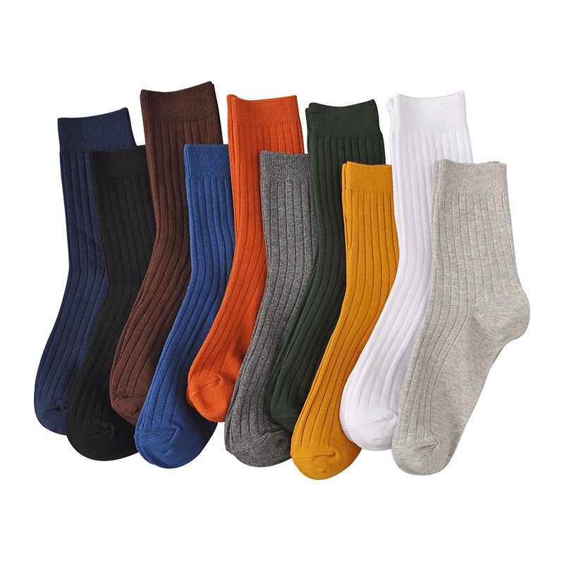 Vớ Dài Cổ Cao Tất Trơn Nhật Cao Cấp Hàn Quốc Cotton Kháng Khuẩn Giá Rẻ MRSOCKS VC070