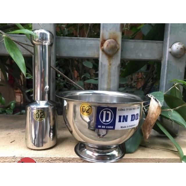 Cối chày inox đủ số nhỏ - lớn- hàng Việt Nam an toàn dày dặn