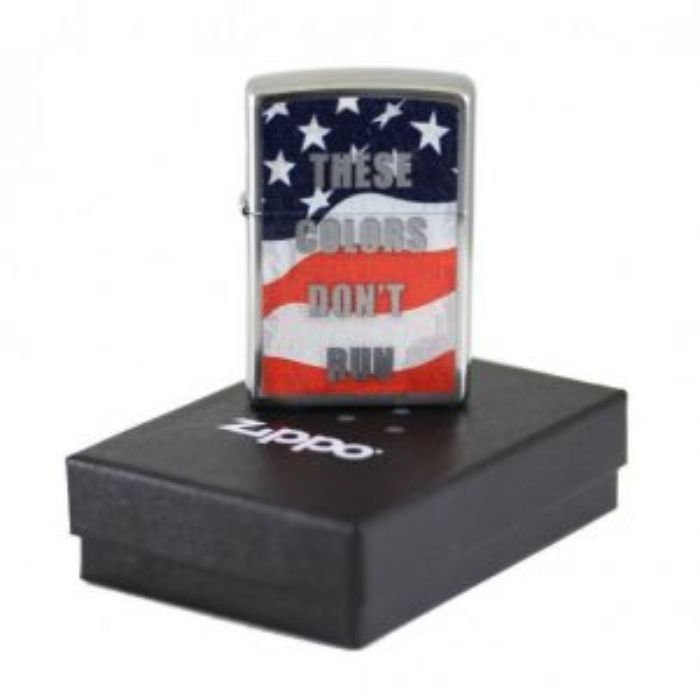 Bật Lửa Zippo These Colours Don’t Run High Polish Chrome Chính Hãng Usa