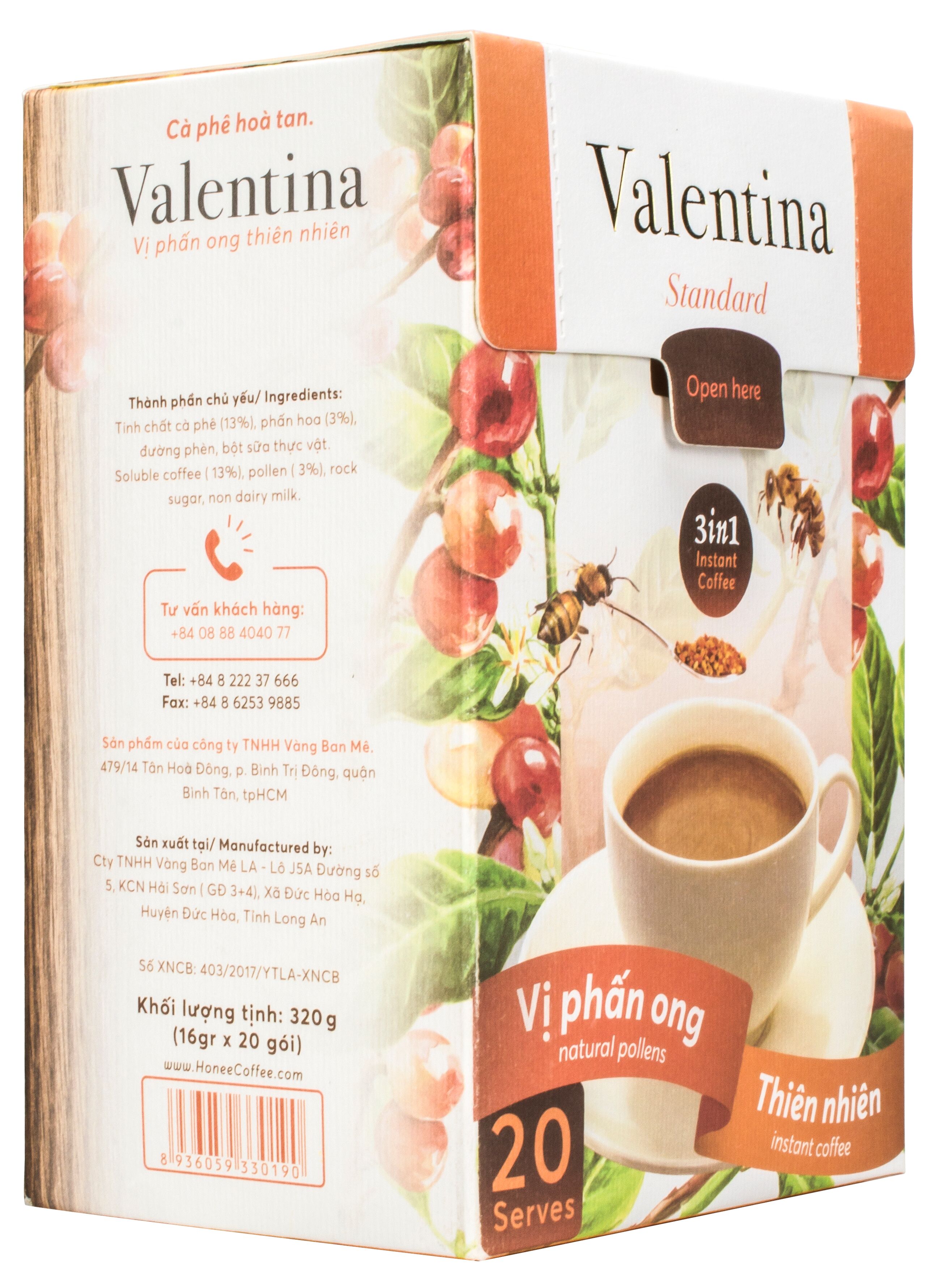 CÀ PHÊ SỮA HOÀ TAN VALENTINA Phấn Hoa Cà Phê - HONEE COFFEE