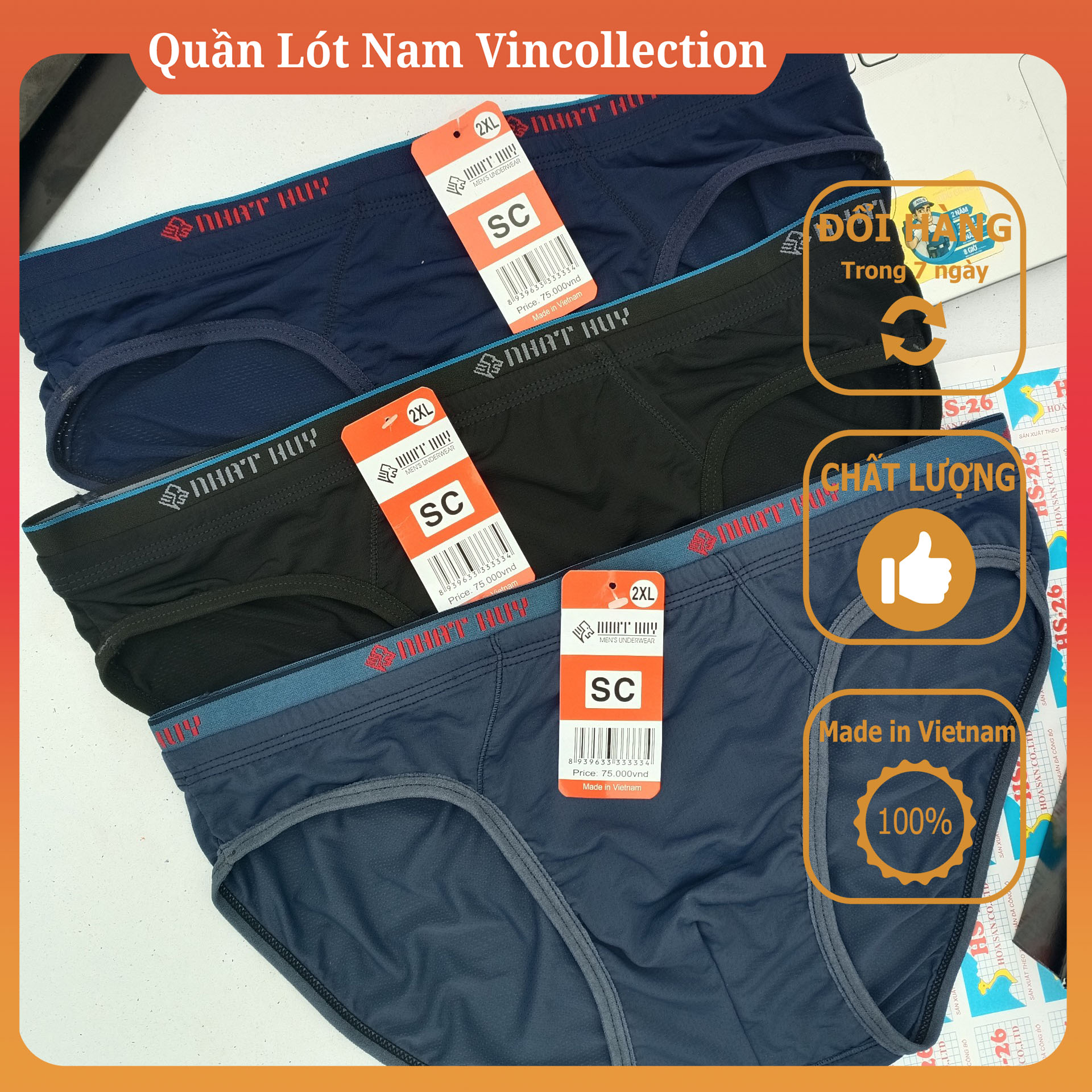 |Combo 6| Quần Lót Nam Chéo  Nhật Huy Vải Lưới Thông Hơi Li Ti Lỗ Nhỏ Cao Cấp Quan Lot Nam Sexy Quần ship nam tam giác đẹp combo cao cấp sexy to nhỏ thun lạnh thoáng mát - Quần Lót Nam Nhật Huy