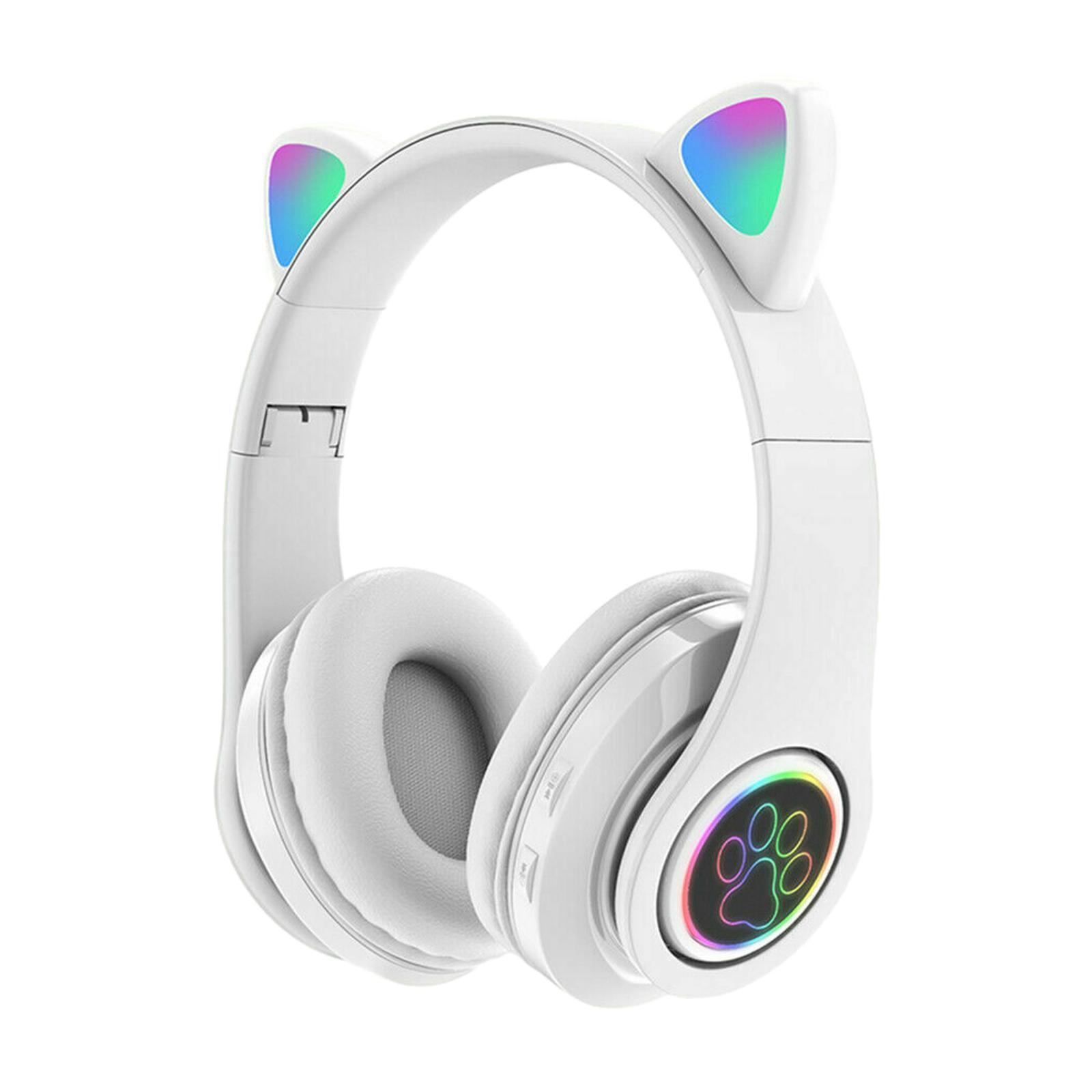 Bluetooth 5.0 Headset Earphone Headphones Earpiece Speaker White