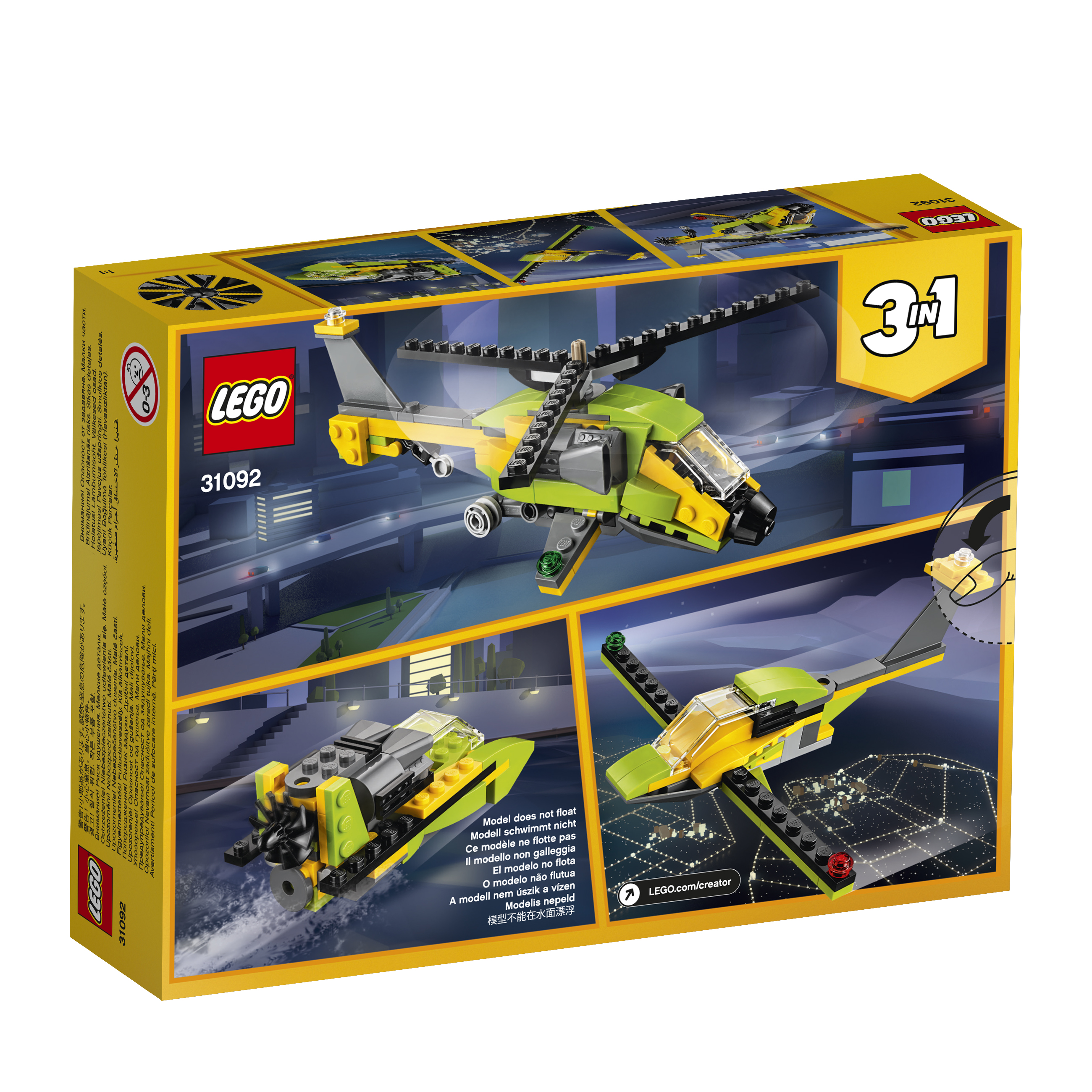 Mô hình Lego Creator - Trực Thăng Thám Hiểm 31092