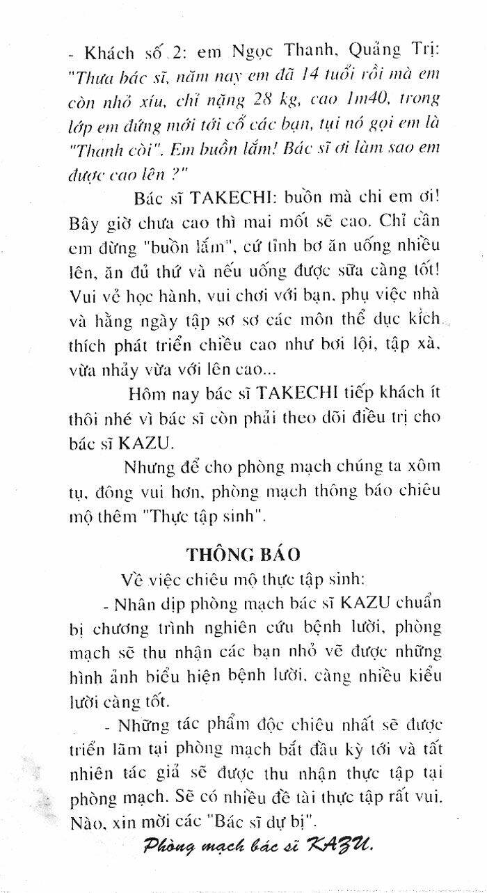 bác sĩ kazu chapter 18 19