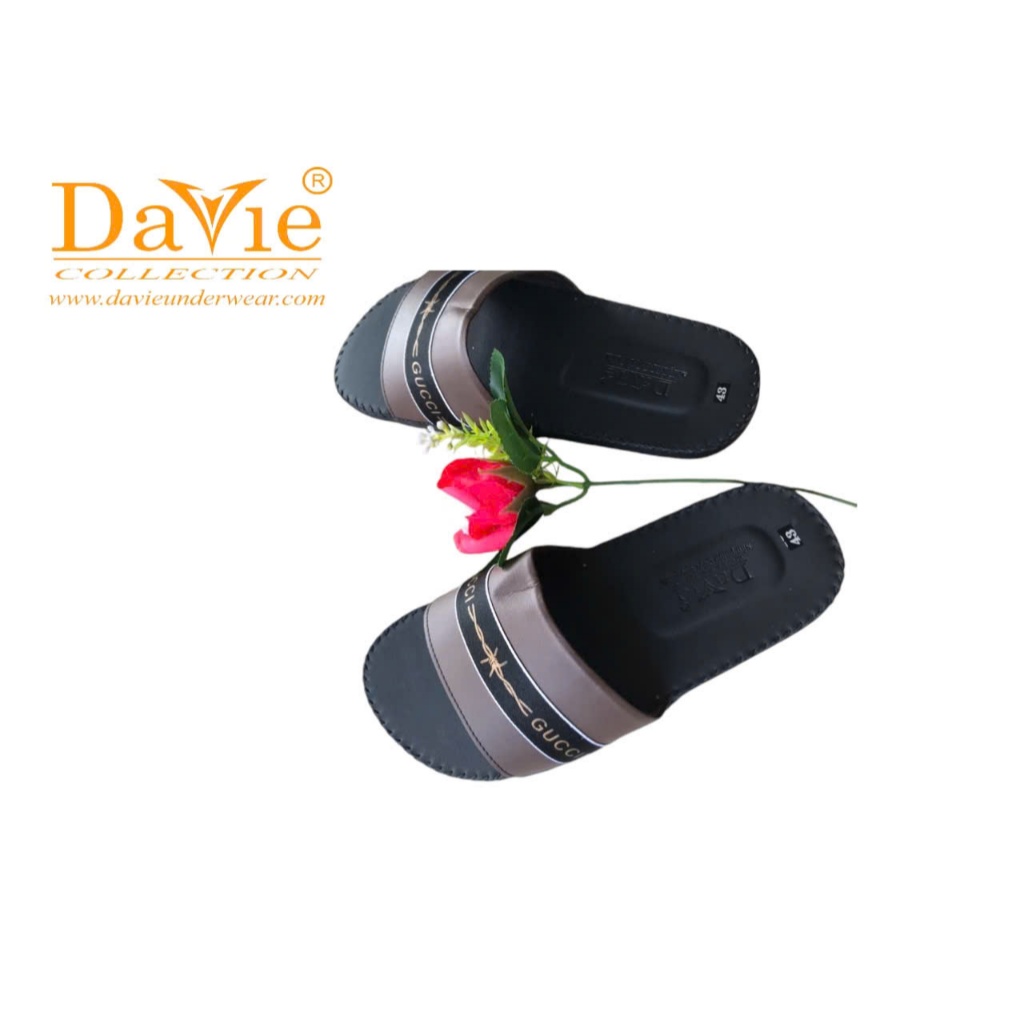 Dép Nam Quai Ngang Thương Hiệu Davie Mã Dvsd05 Đế Bằng Chống Trơn Trượt