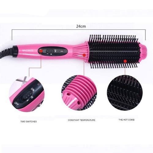 Lược điện chải tóc tạo kiểu đa năng NO.V.A 8810 uốn xoăn, chải phồng, sấy cụp, máy làm tóc uốn duỗi cúp dập xù chải thẳng
