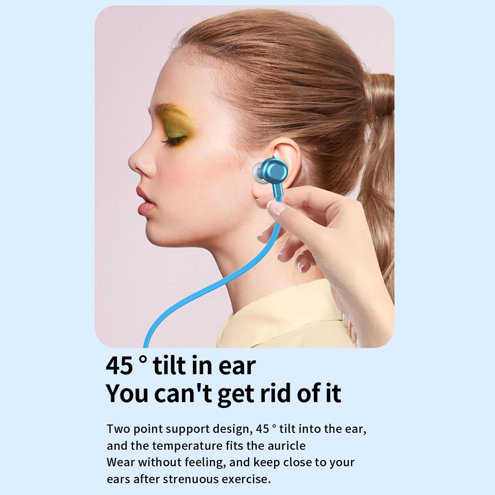 2 Pieces Wireless Bluetooth 5.1 Headphones Stereo Built-in Mic for Sports