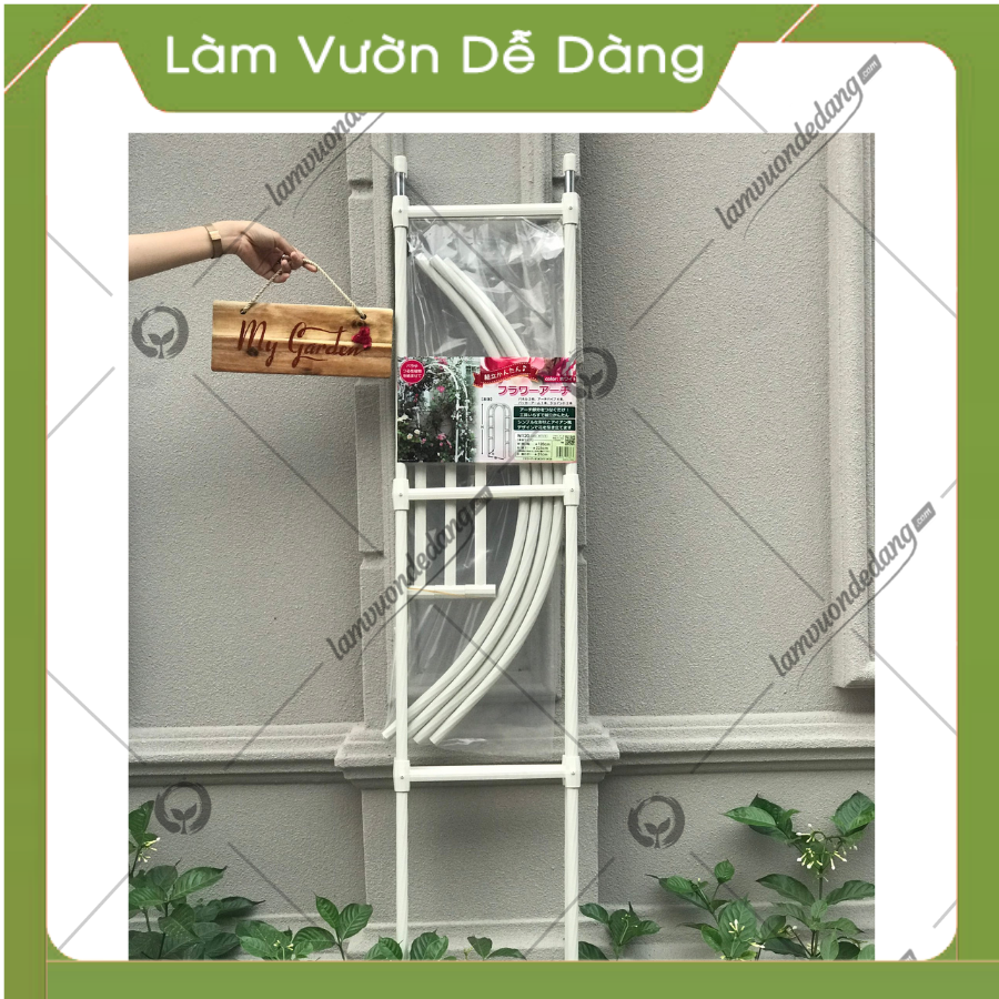 CỔNG VÒM HOA HỒNG LEO cao 2M85 - Dùng làm khung cổng vòm hoa, giàn leo, giá đỡ cho cây hoa hồng leo, cây hoa leo - Giúp cây không bị đổ ngã - Tạo không gian đẹp cho khu vườn