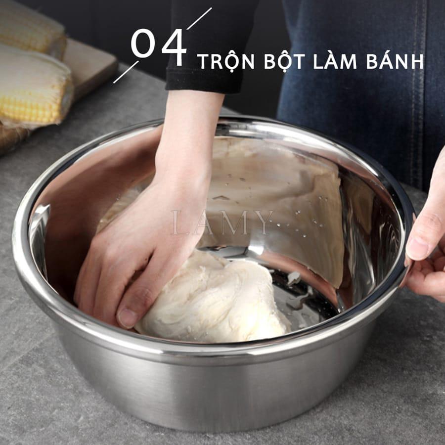 Bộ Bào Nạo Rau Củ Kiêm Rổ Và Chậu Inox Cao Cấp Đa Năng Tiện Dụng