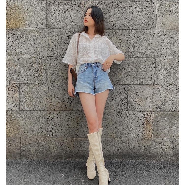 Quần Shorts jean lưng cao REVERCLOTHINGS Senka