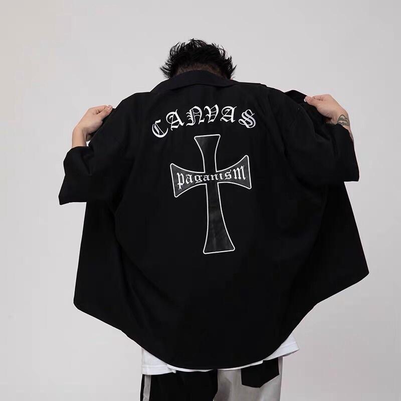 HÀNG MỚI VỀ Áo sơ mi thánh giá CANVAS cực chất - somi unisex chữ thập