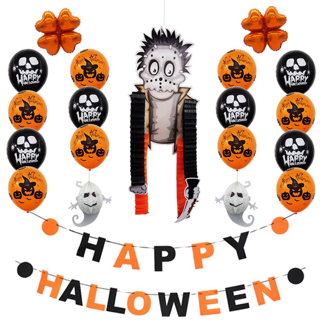 Halloween Balloons Banner Kit Happy Halloween Party Decoration