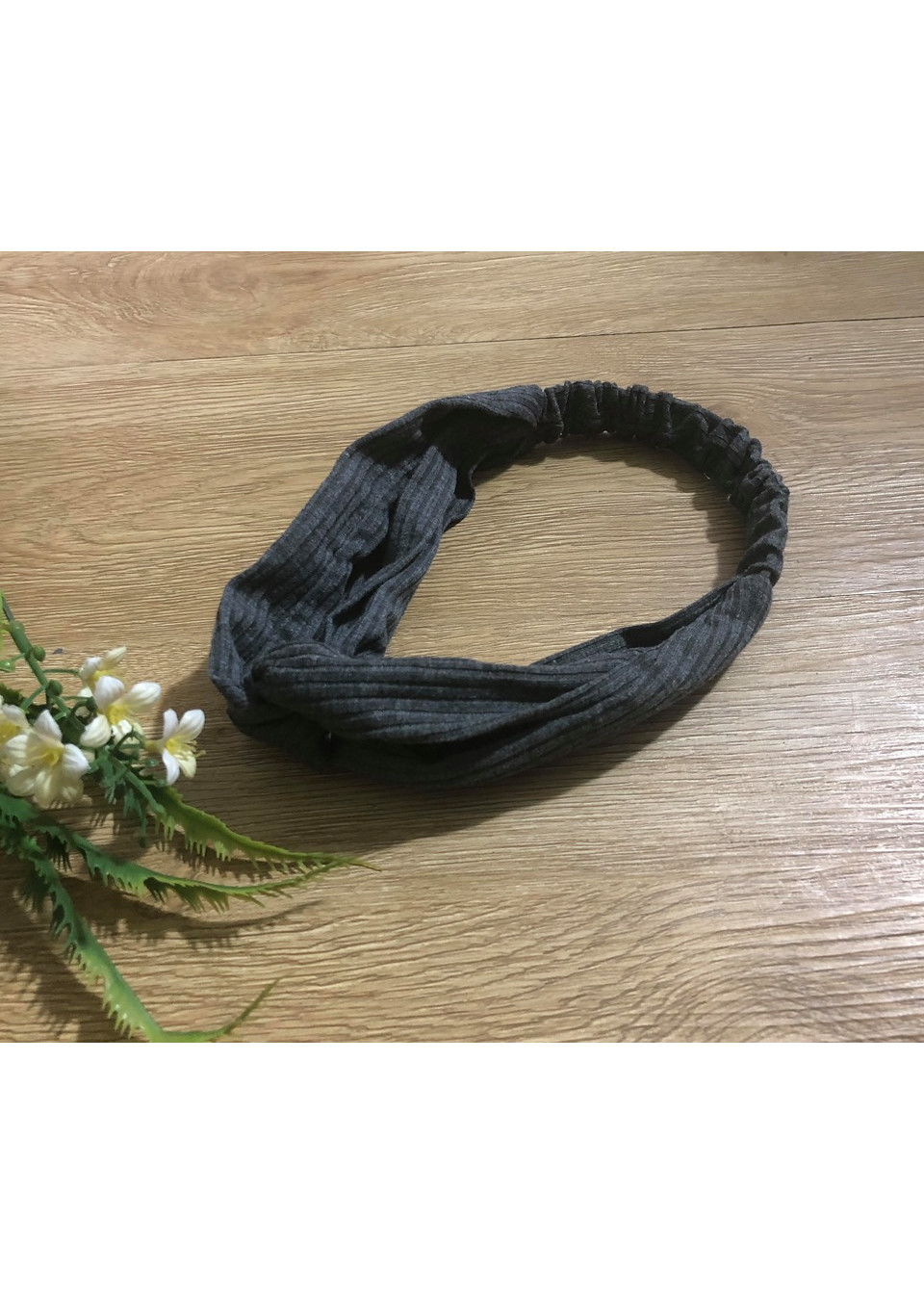 Băng đô turban len gân trơn