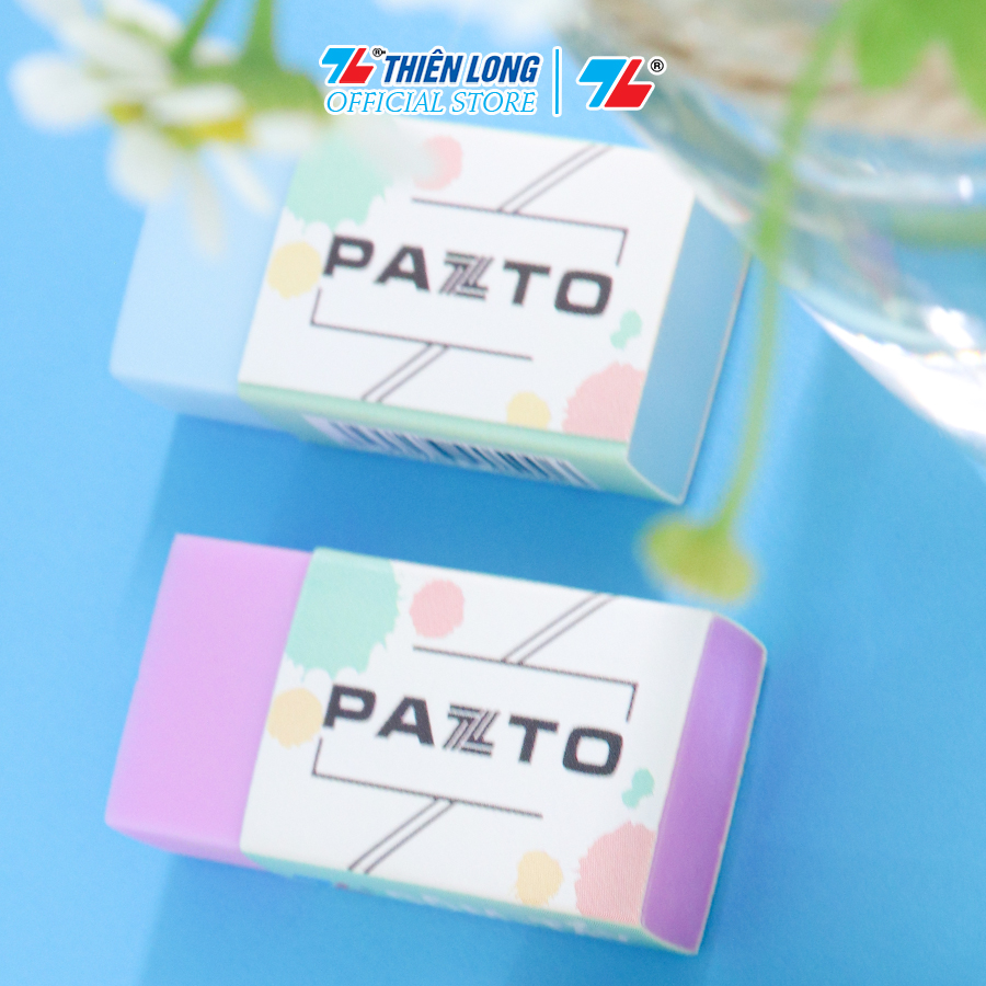 Gôm tẩy bút chì không mùi Pastel Pazto Thiên Long E-010 - Màu ngẫu nhiên - combo 10