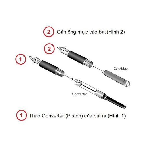 Converter bơm mực cho bút máy Preppy