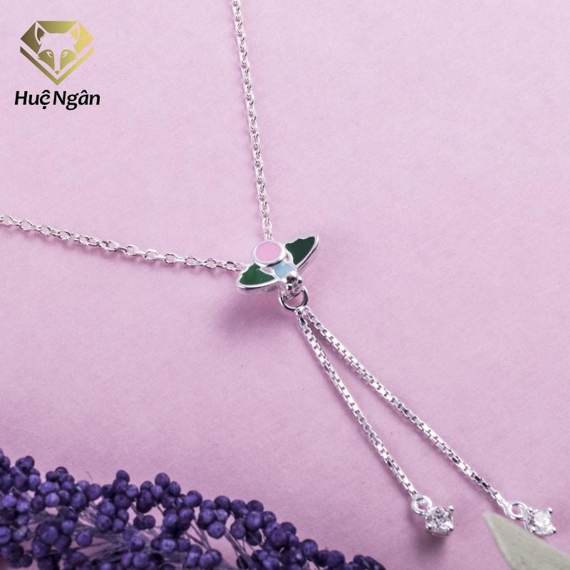 Dây chuyền bạc Ý 925 Huệ Ngân Mặt nhỏ xinh Phong cách Hàn Quốc ZCP150009