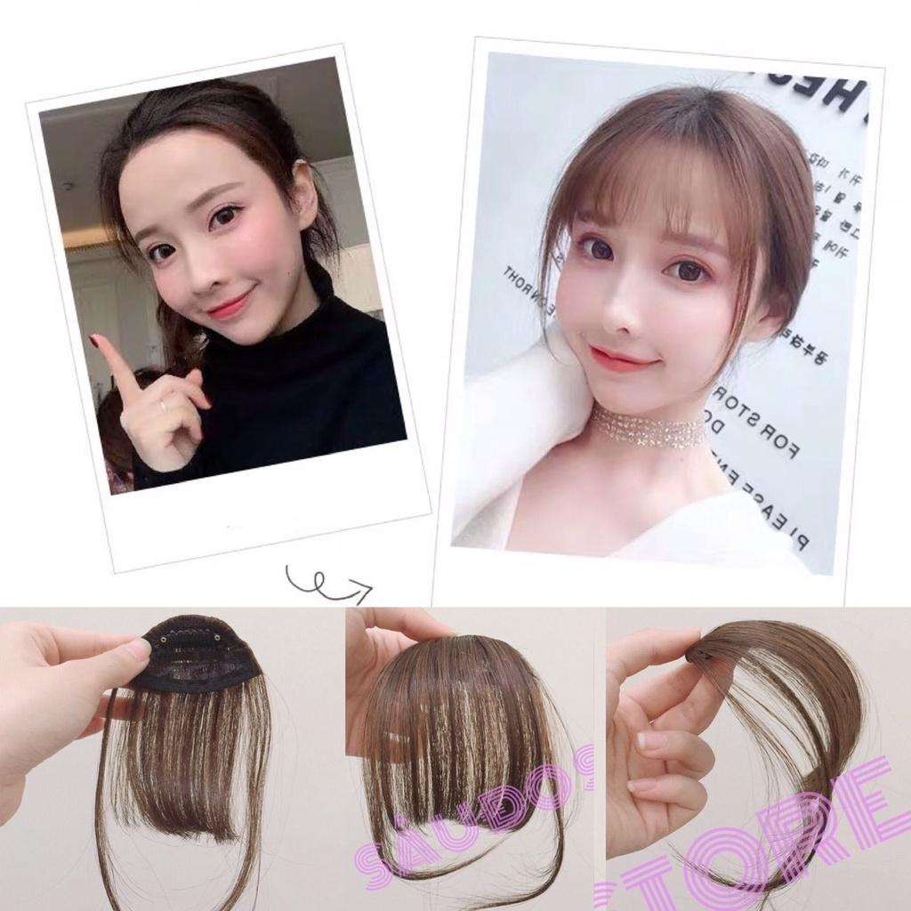 Tóc giả mái thưa có mai và không có mai đủ màu