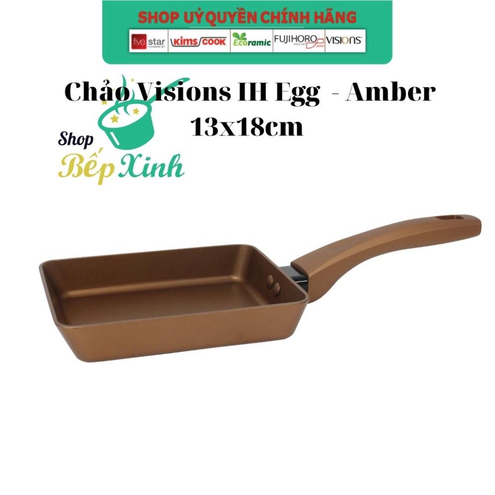 Chảo chống dính ceramic bếp từ Pháp Visions dùng được mọi bếp hàng chính hãng size 18cm -20cm -24cm -26cm -28 cm