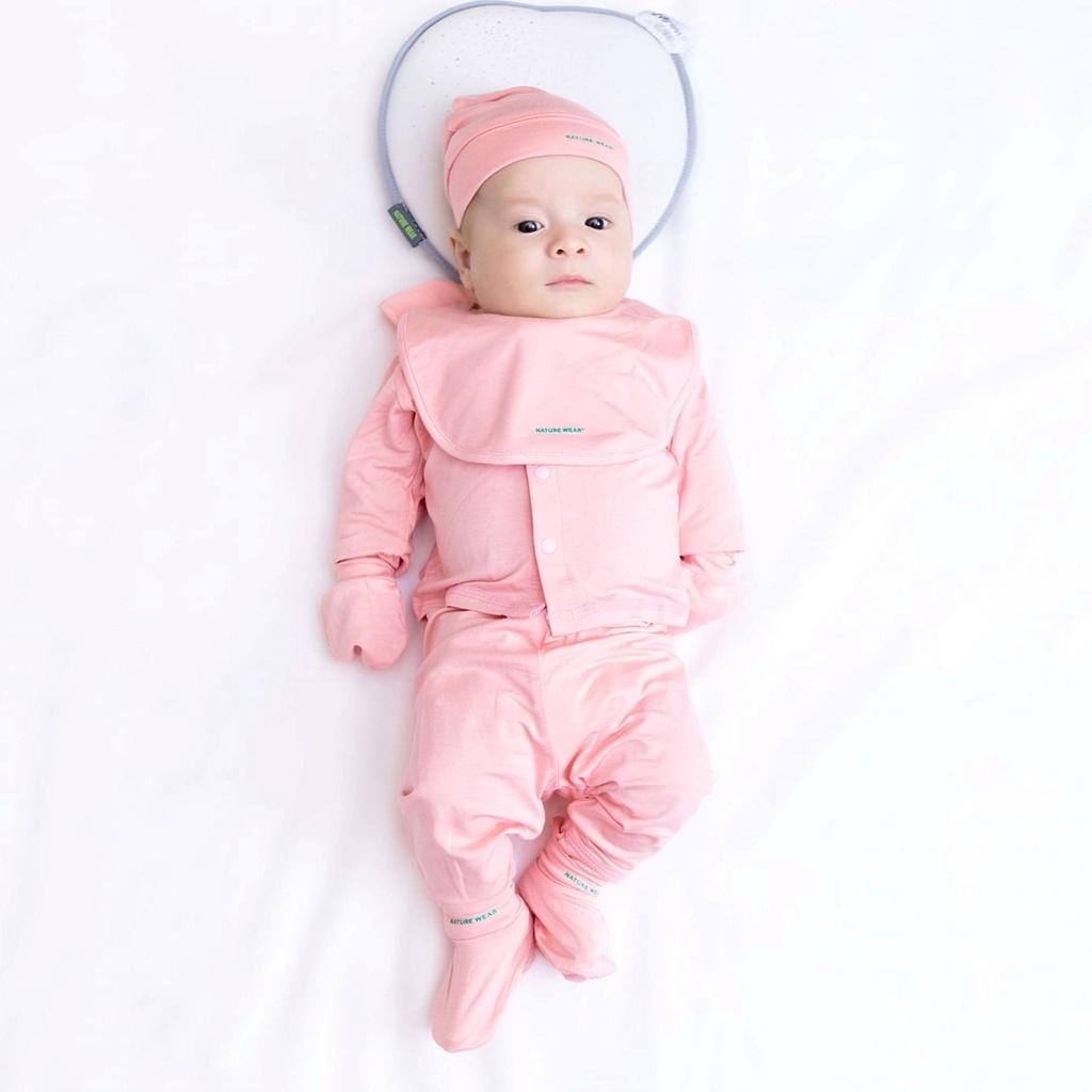BỘ SƠ SINH DÀI TAY CHO BÉ CHẤT SỢI TRE NATURE WEAR MỀM MỊN