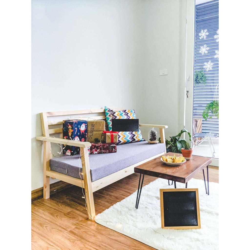 Ghế Sofa Phòng Khách/Ghế Sofa Gỗ Tiếp Khách +++Gỗ Thông Nhập Khẩu Cao Cấp+Nhẹ Dễ Lắp