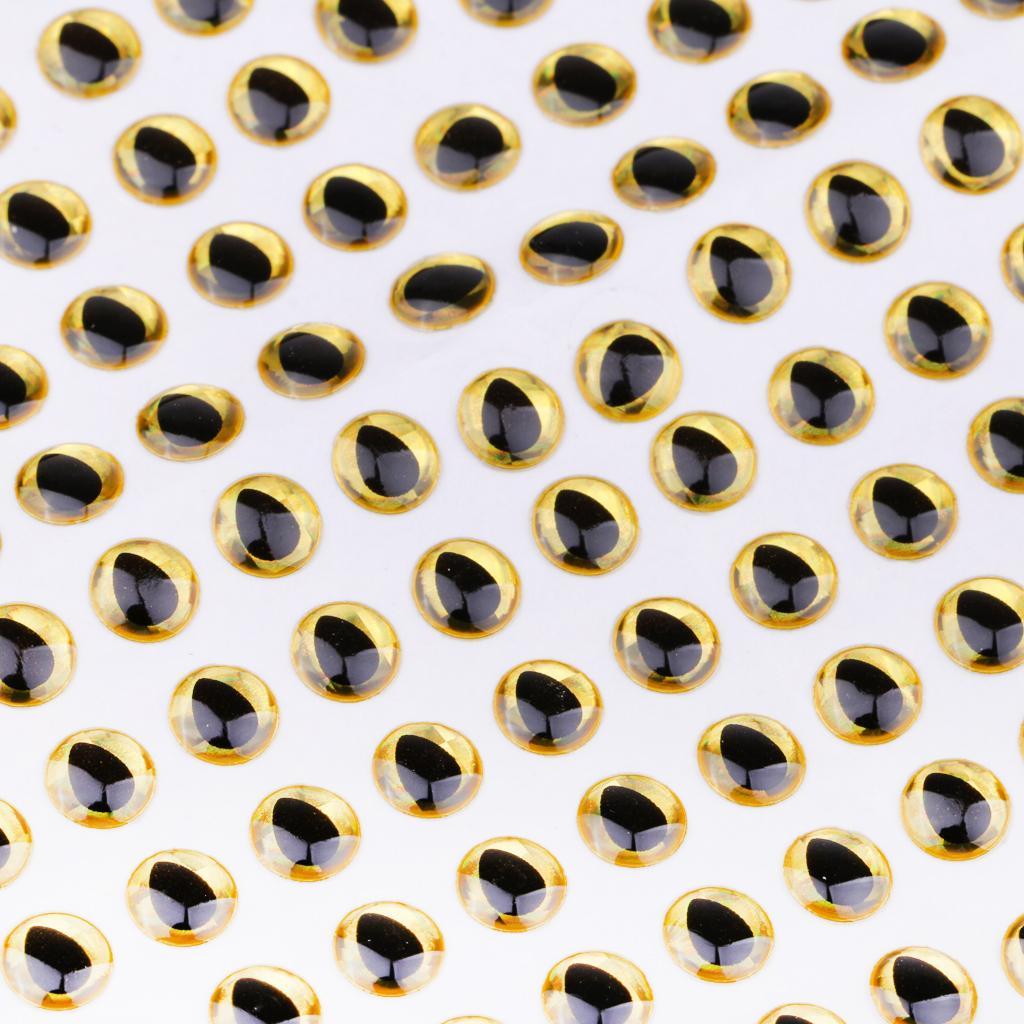200pcs Fishing Lure Eyes 3D Holographic Eyes Fly Tying Jigs DIY Crafts 6mm