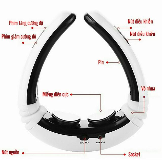 Máy massage cổ 3D cảm ứng xung điện từ