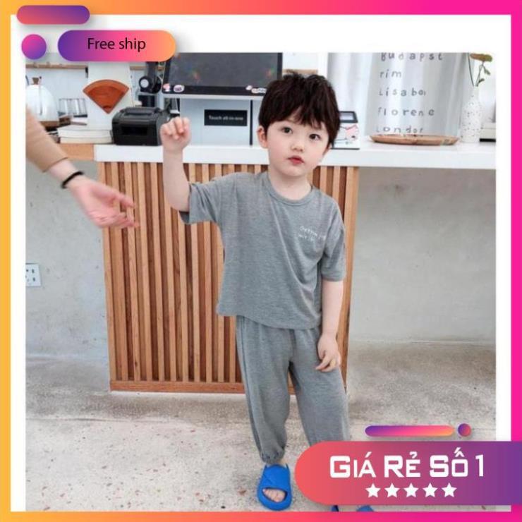 Bộ minky mom tay ngắn quần dài cho bé trai bé gái - bộ ngủ cho bé