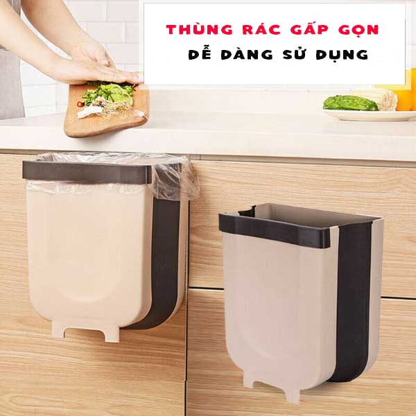 Thùng rác thông minh TREO TỦ gấp gọn tiện lợi gọn gàng tiện dụng cho nhà bếp, phòng khách, phòng ngủ tiện dụng