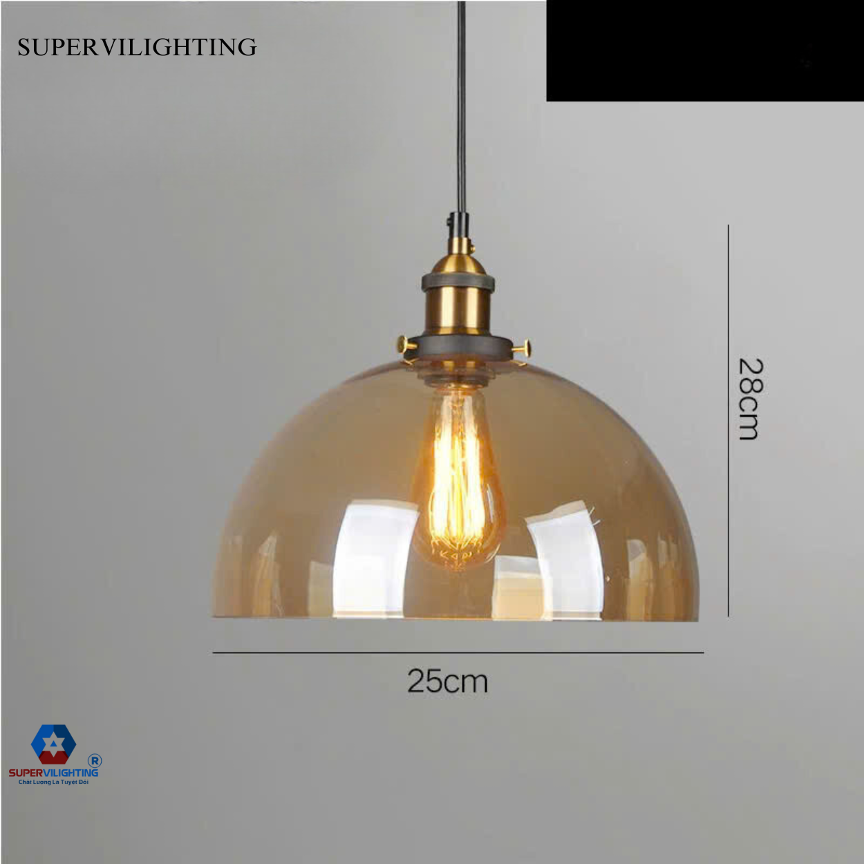 Đèn thả trần thủy tinh trang trí phòng khách bàn ăn phòng bếp SuperVilighting CHAO-TT Bh 24 tháng